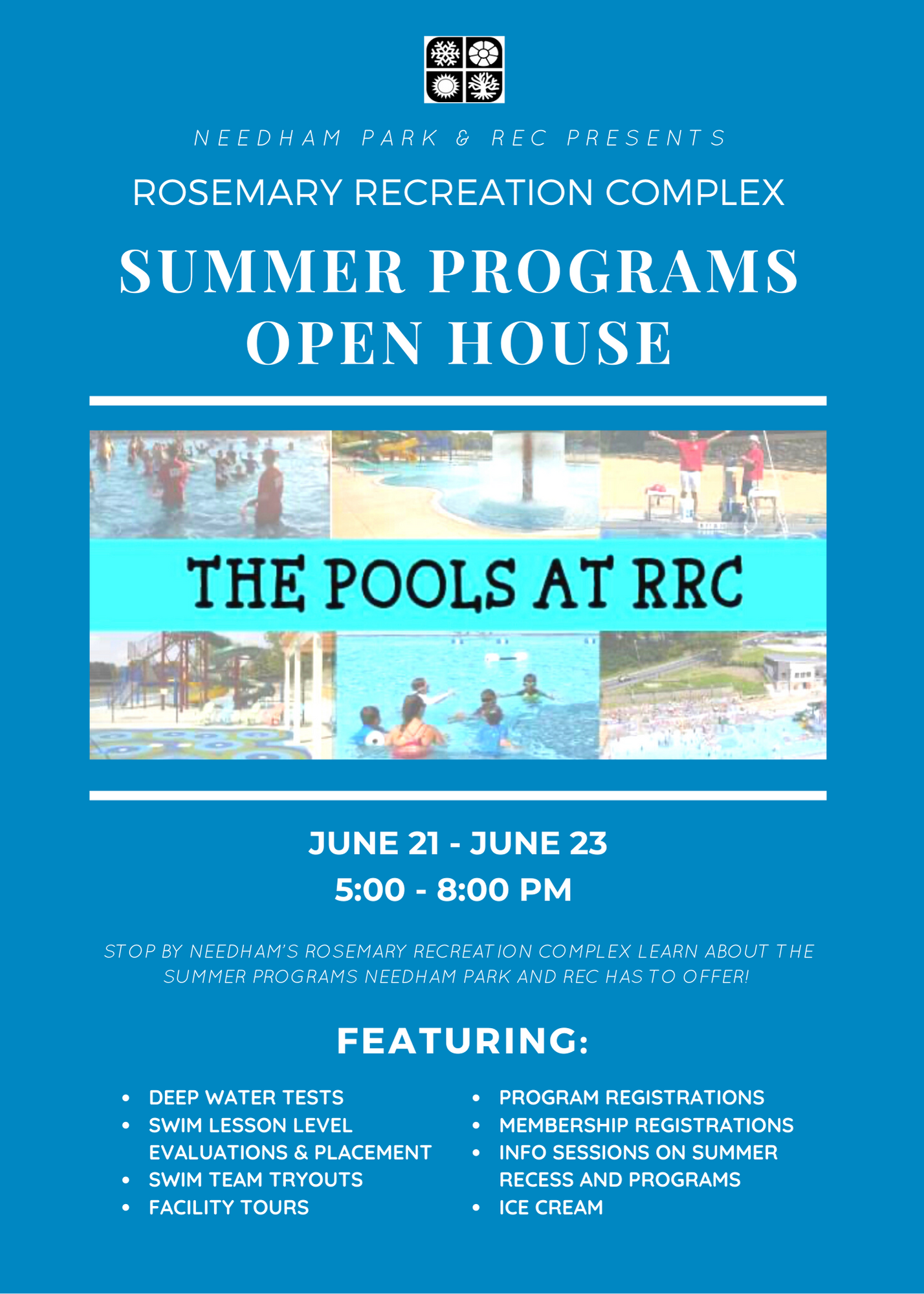 Blue Minimalist Open House Flyer