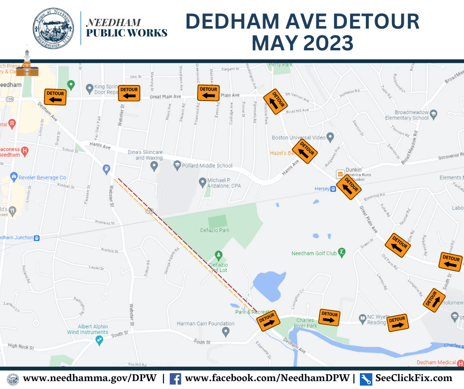 DEDHAM AVE DETOUR