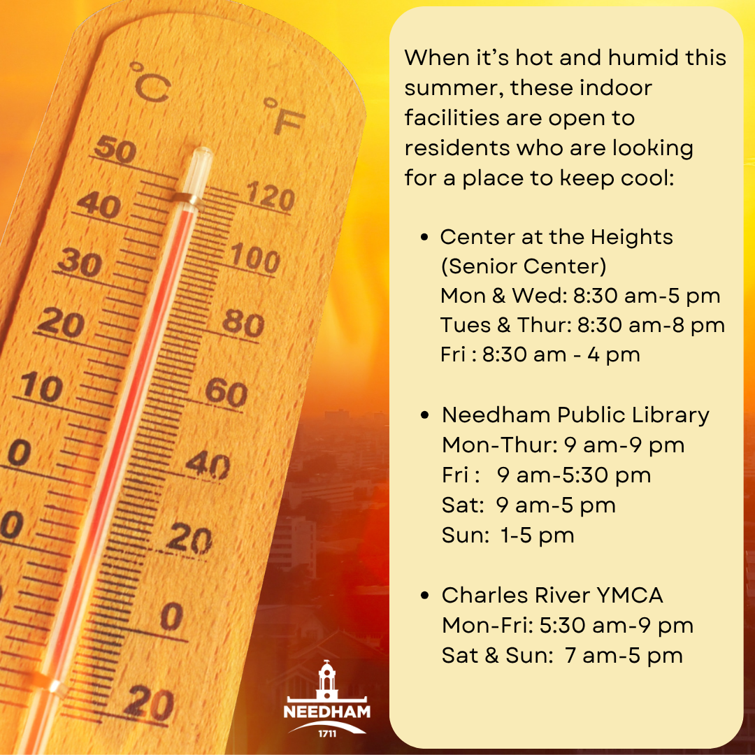 picture of a thermometer with high temperatures and information on cooling hours of operation 